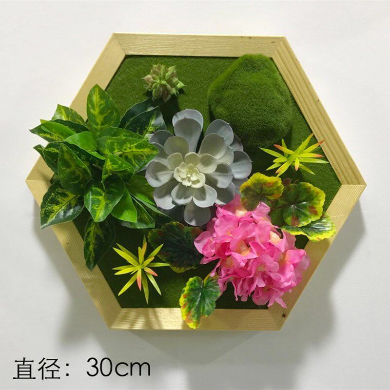 仿真植物壁挂花玄关墙上装饰相框多肉挂件背景墙立体墙饰绿植墙挂