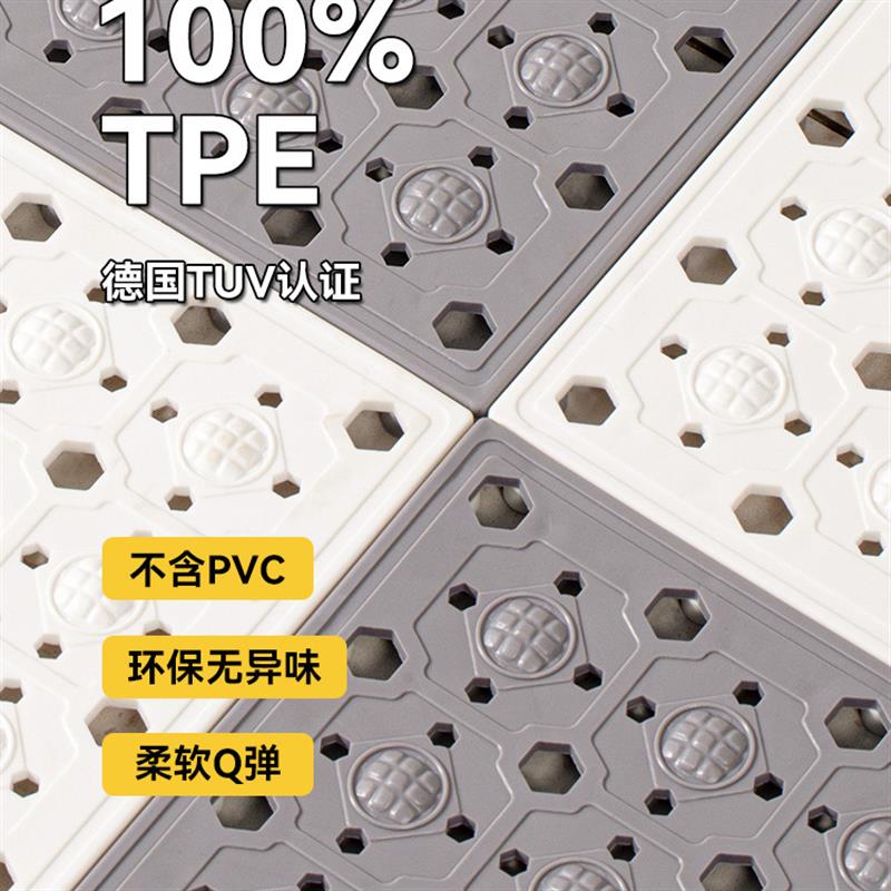 游泳池防滑垫2026新款室外洗澡专用排水垫别墅浴池商用拼接垫垫子图片