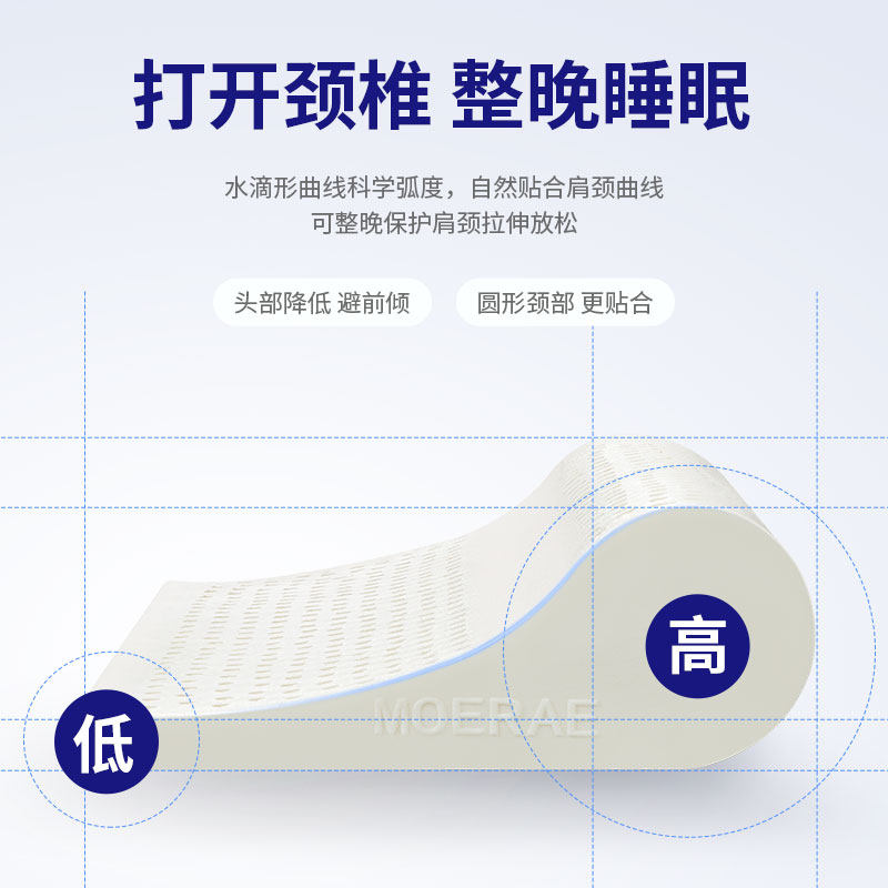 泰国乳胶枕护颈椎枕头圆柱糖果助睡眠专用高低枕劲椎单人脊椎圆枕