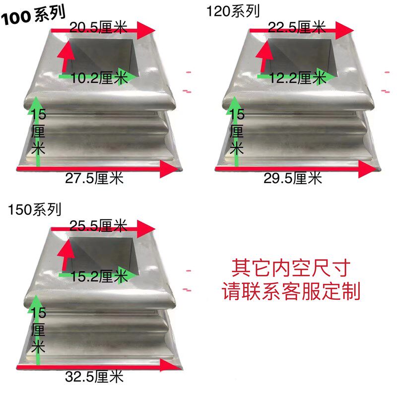 定制铝合金罗马柱阳光房立柱型材半包角件底座帽头中式欧式装饰