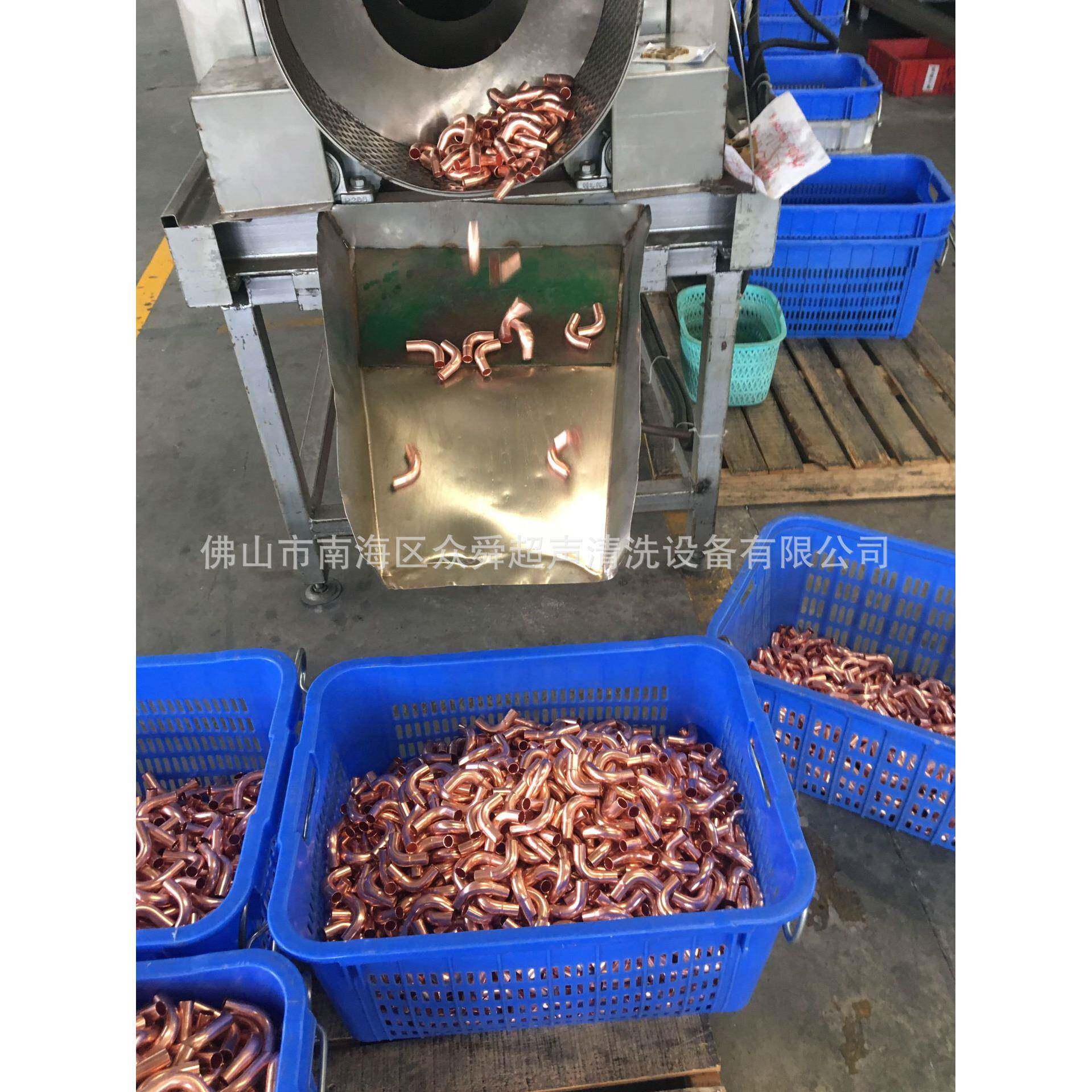 铜管氧化皮清洗机铜件除油铜弯头辊筒、滚筒式全自动超声波