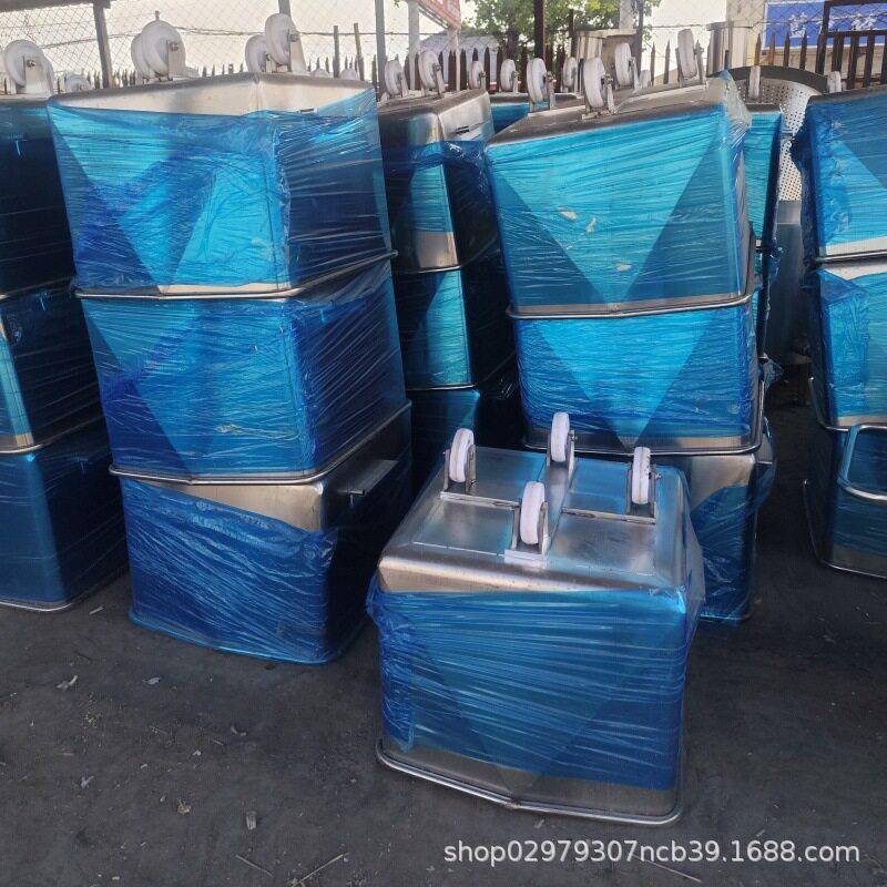 不锈钢料车食品厂用200l猪用饲料斗车升降物料周转车不锈钢桶车
