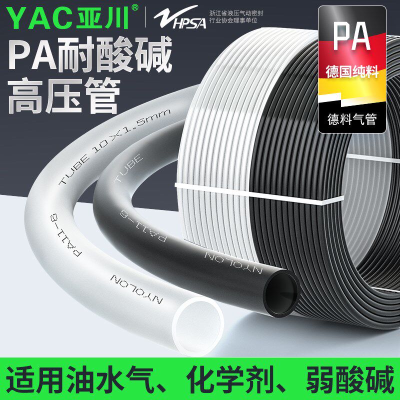 PA6尼龙管润滑油管高压透明油路配件4mm6mm8mm塑料气管机床油管