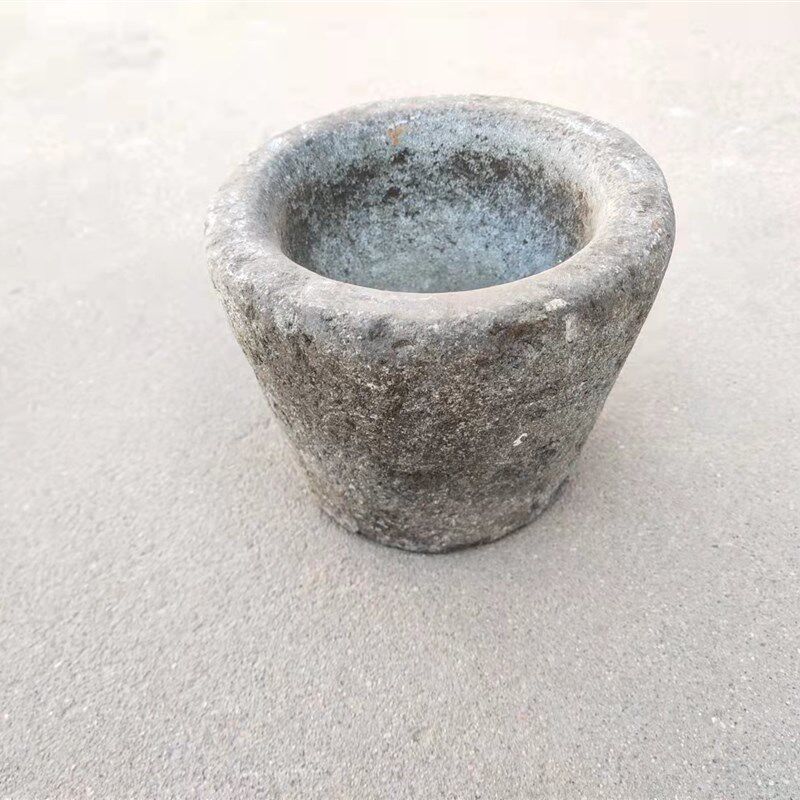 怀旧老物件古董石臼花盆杂项老石碗老石雕蒜臼烟灰缸农村收藏民俗