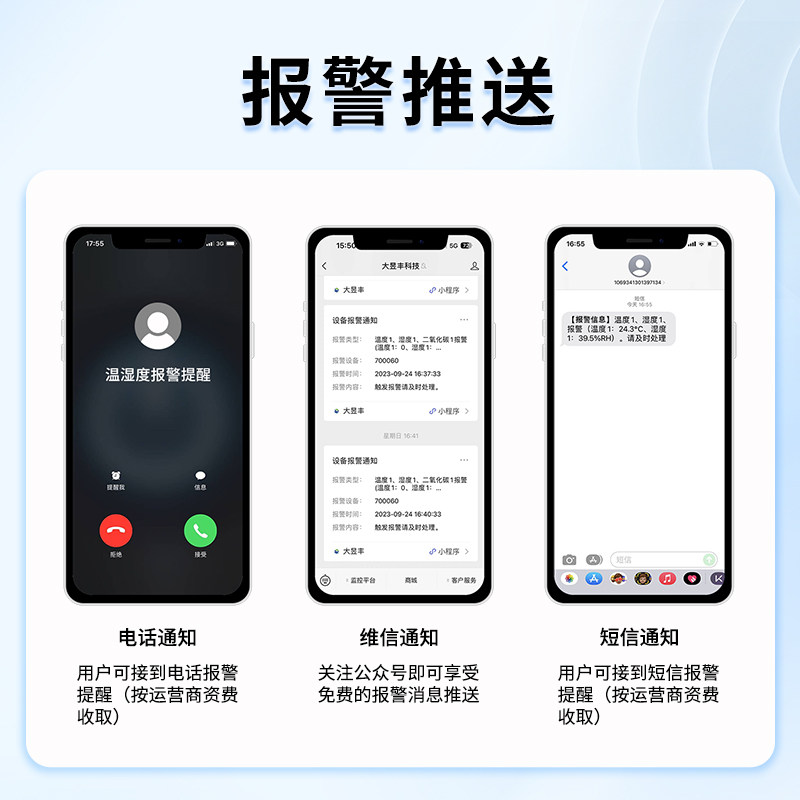 远程温湿度计养殖大棚冷藏库温度记录仪工业级温度计冷藏车温控终