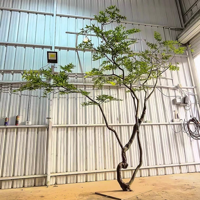 高端模拟枫叶树马醉木室内假树绿化植物园林绿化装饰大型榕树简易