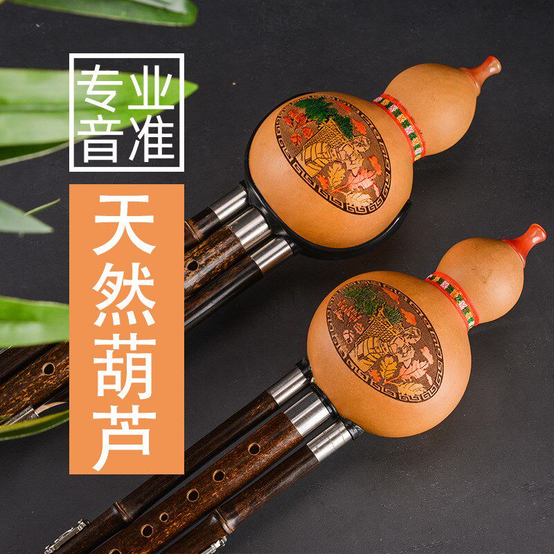 紫竹三音胡葫芦丝乐器C调降B调初学者小学生防摔裂专业演奏型儿童