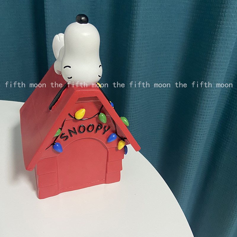 thefifthmoon可爱卡通小狗彩灯造型树脂立体储蓄罐卡通小狗存钱