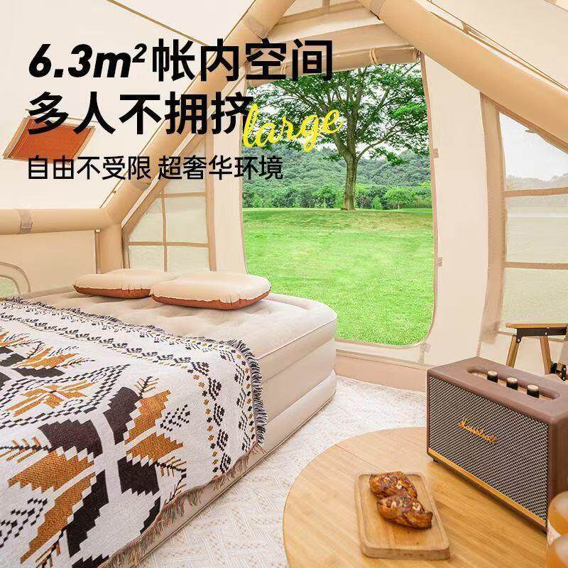 全自动帐篷大暴雨野外充气式帐棚防寒防冻旅行帐篷防雨露营旅游装