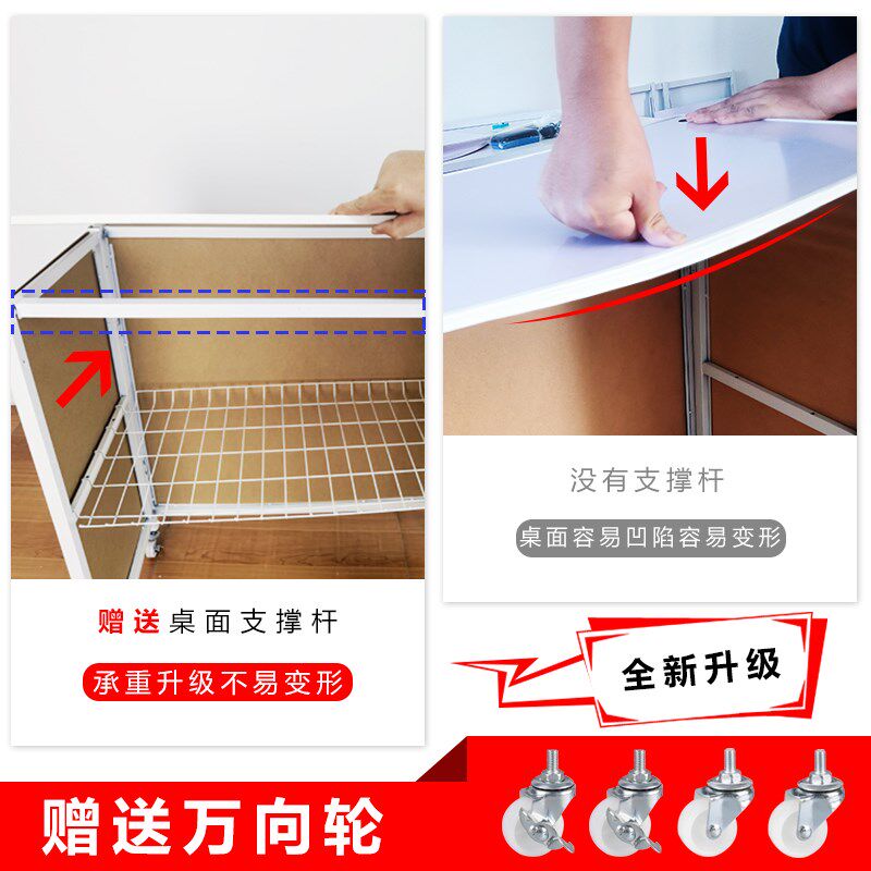 促销台展示架试吃车地推桌折叠架商用试饮小推车户外便携移动展台