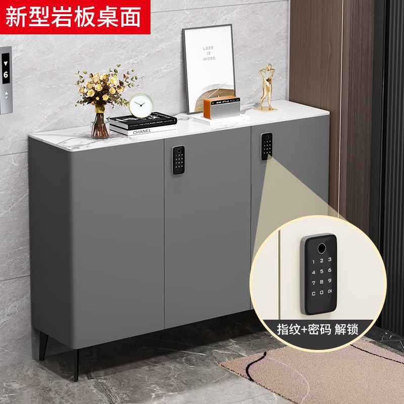 带锁鞋柜指纹密码锁家用门口楼道外智能带防盗室外过道走廊鞋柜