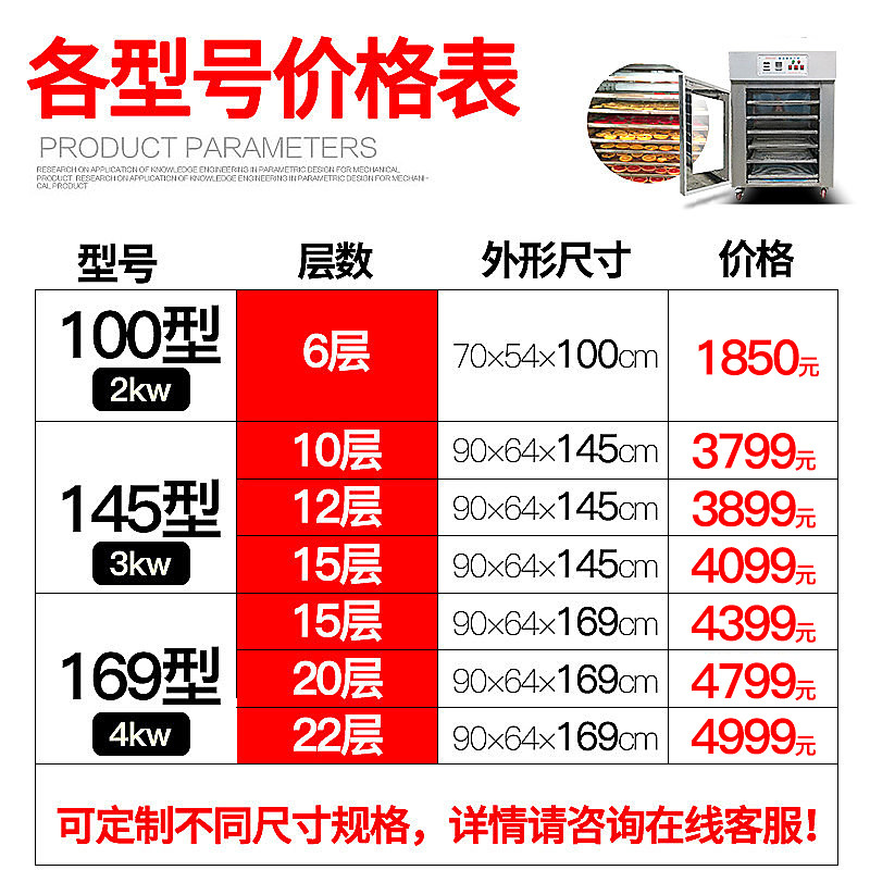 腊肠肉烘干机风干机食品商用烘牛肉鱼干果大型蔬菜水果香肠智能款