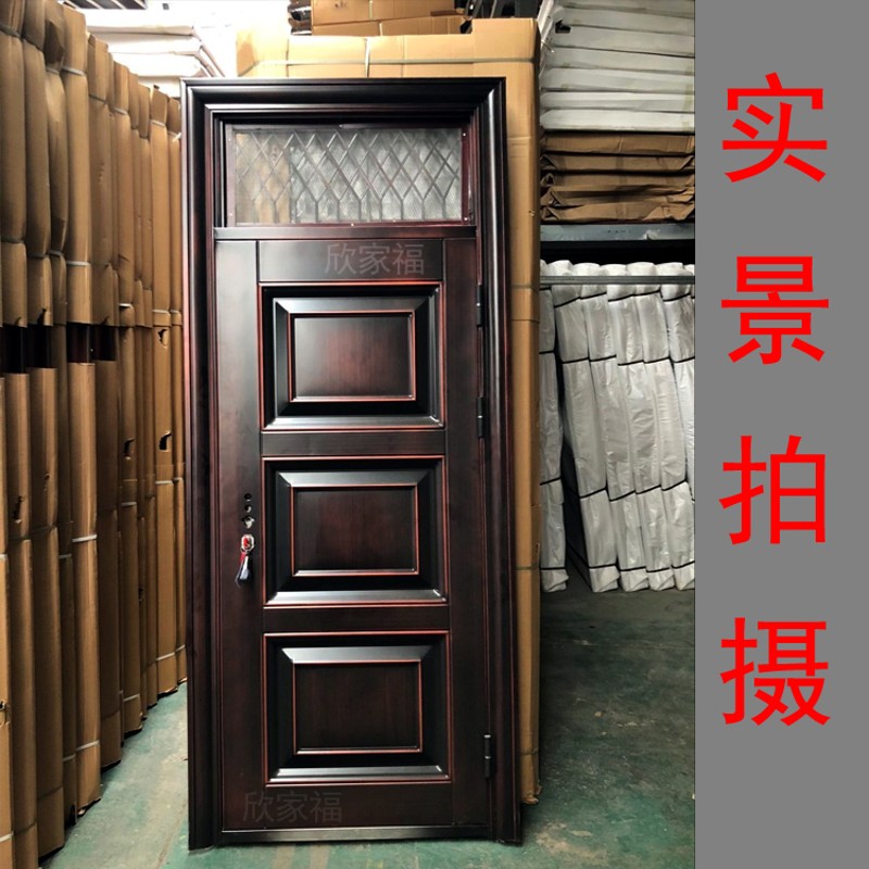 气窗通风腰头防盗门安全门防晒钢质入户家用车库真铜仿铜户外大门