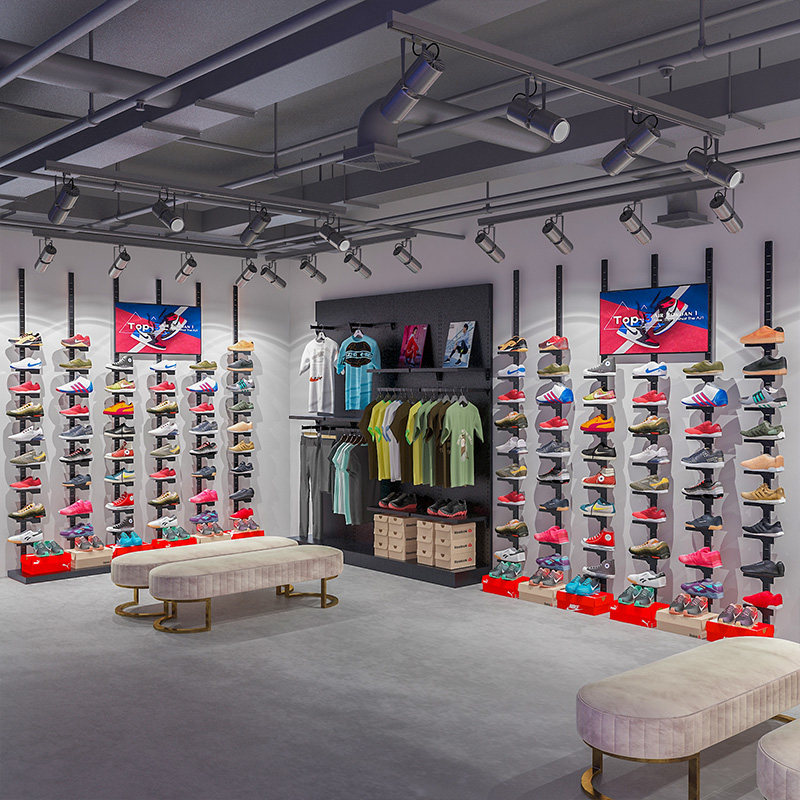 鞋店鞋架展示架店铺商用鞋子展架鞋货架成列架专卖店品牌店铺架子