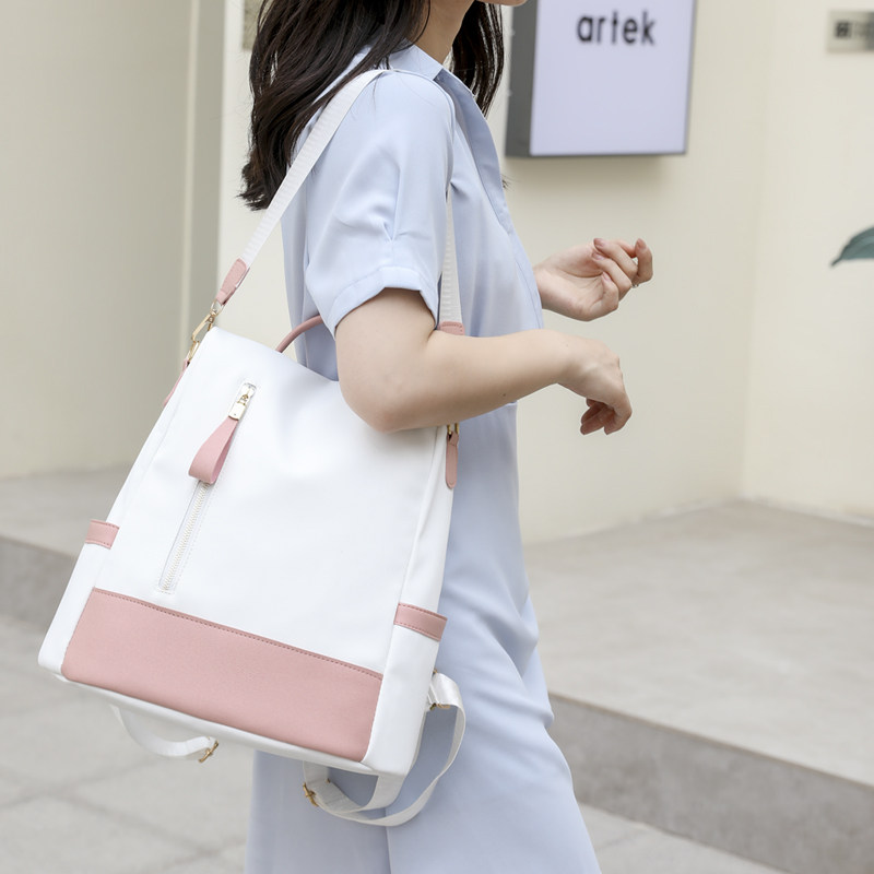 牛津帆布双肩包女2022新款夏时尚潮百搭旅行大容量书包女士小背包