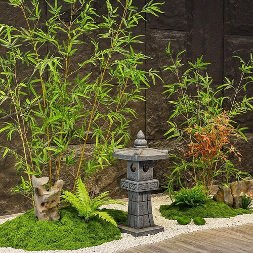 新中式仿真竹子造景室内景观背景墙楼梯下绿植庭院橱窗装饰假植物