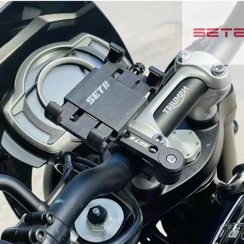SETES摩托车手机支架新款防震通用手机夹持器 通用背夹