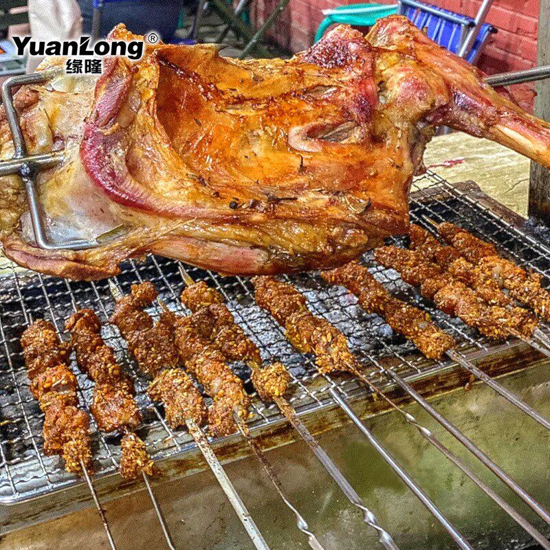 台式烤羊腿炉子家用烧烤炉商用不锈钢烧翻转烤架台上旋转烤羊排炉