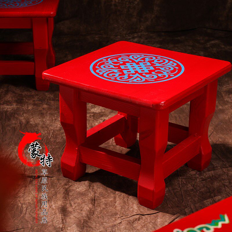 蒙古族小凳子 蒙古族特色家具凳子地凳 蒙古包家具摆设凳子包邮