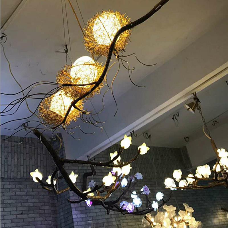 餐厅吊灯三头饭厅灯北欧创意个性灯具艺术咖啡店吧台鸟巢鸟窝吊灯
