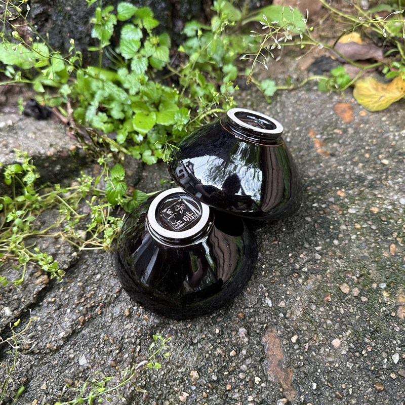 【榆树叶】木叶天目盏纯手工茶杯单杯吉州窑主人杯木叶盏酒杯