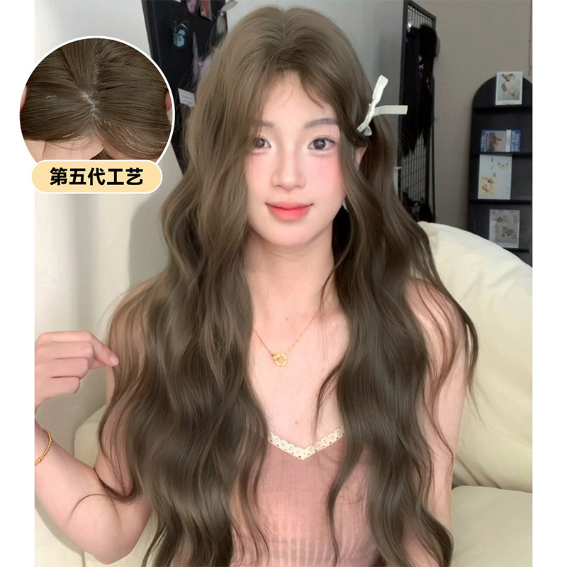 束朵假发女长直发网红日常Lolita假发前蕾丝自然逼真齐刘海jk新款