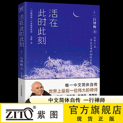 紫图正版 活在此时此刻 一行禅师修行手记 一本教你活出生命意义的灵性之书 讲述一行禅师真实的生活经历心灵励志书 人生哲学书籍