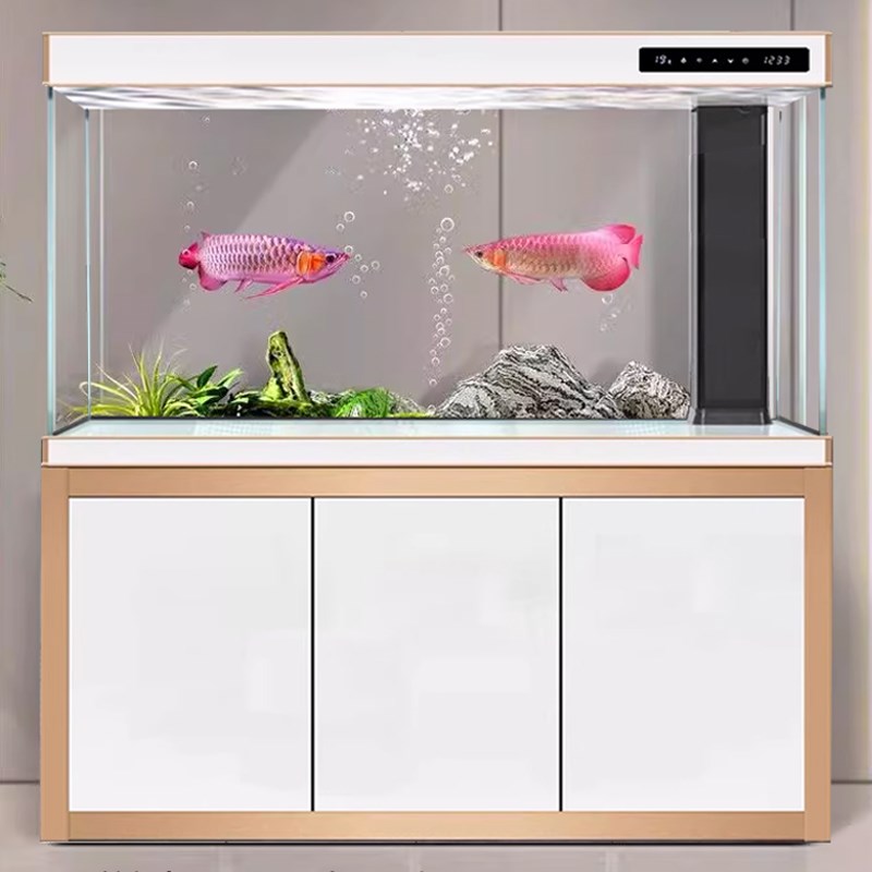 2025新款鱼缸底滤客厅家用龙鱼缸超白玻璃中大型生态水族箱免换水