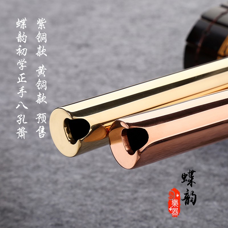 纯铜专业演奏洞箫 加厚金属洞箫八孔六孔防身乐器