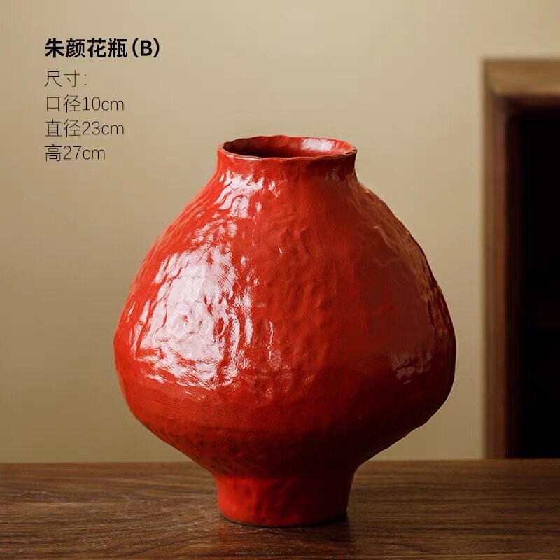 景德镇陶瓷花瓶摆件客厅插花器复古器手绘花瓶鲜花花瓶