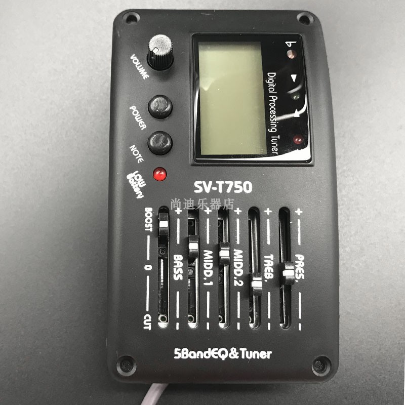民谣木吉他5段拾音器 SV-T750 扩音器均衡器带调音吉他拾音器