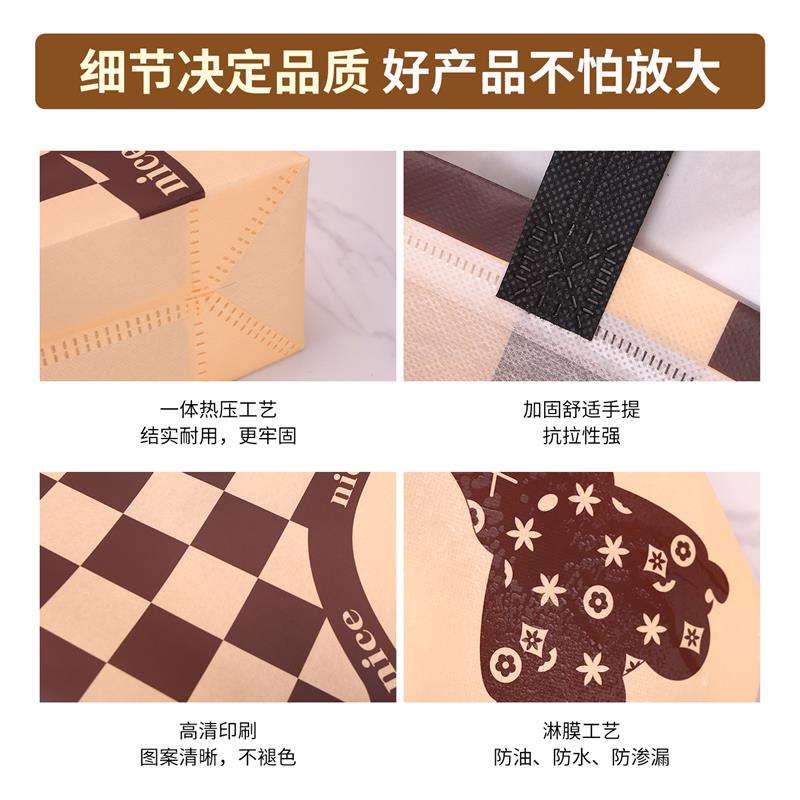 覆膜无纺布手提袋童装宣传礼品服装袋子定制女装购物塑料包装批发