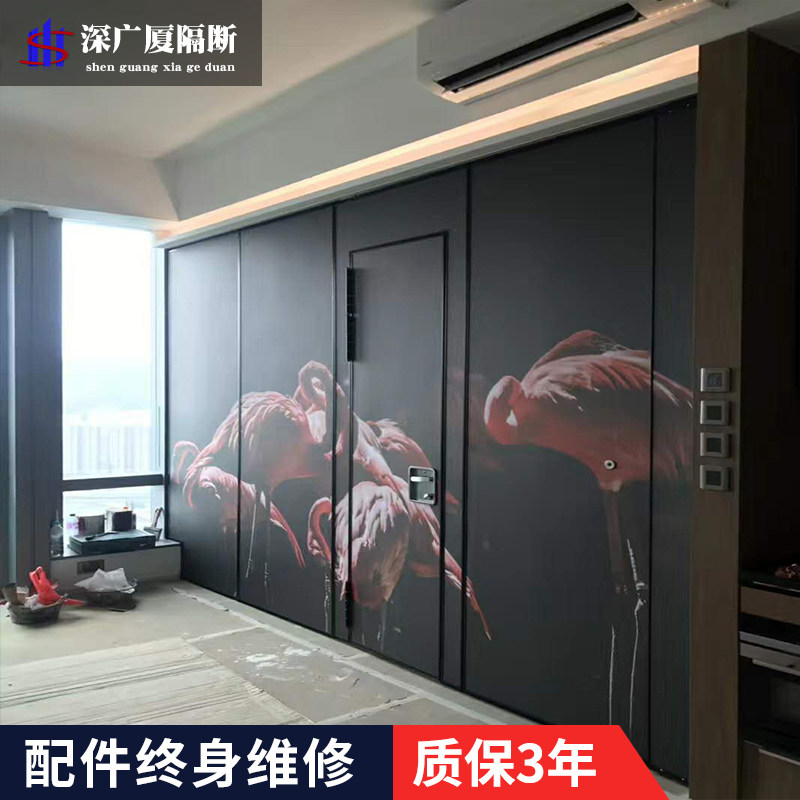 酒店移动隔断饭店包间活动隔断折叠屏风铝合金吊趟门隔断隔墙厂家
