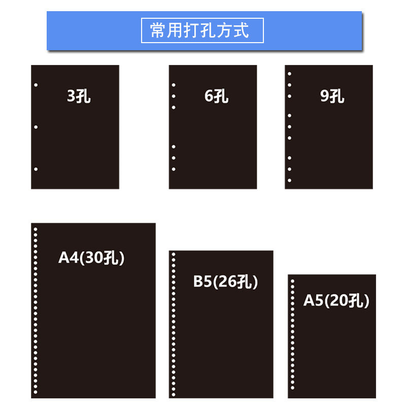 易申H3018全抽刀30孔装订机适用A4 B5活页本 电动打孔机高效率装