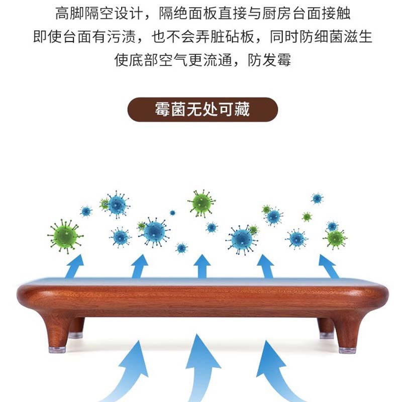 乌檀整木实木方高档站立加大专用砧板家用中式案板切菜板实木菜墩
