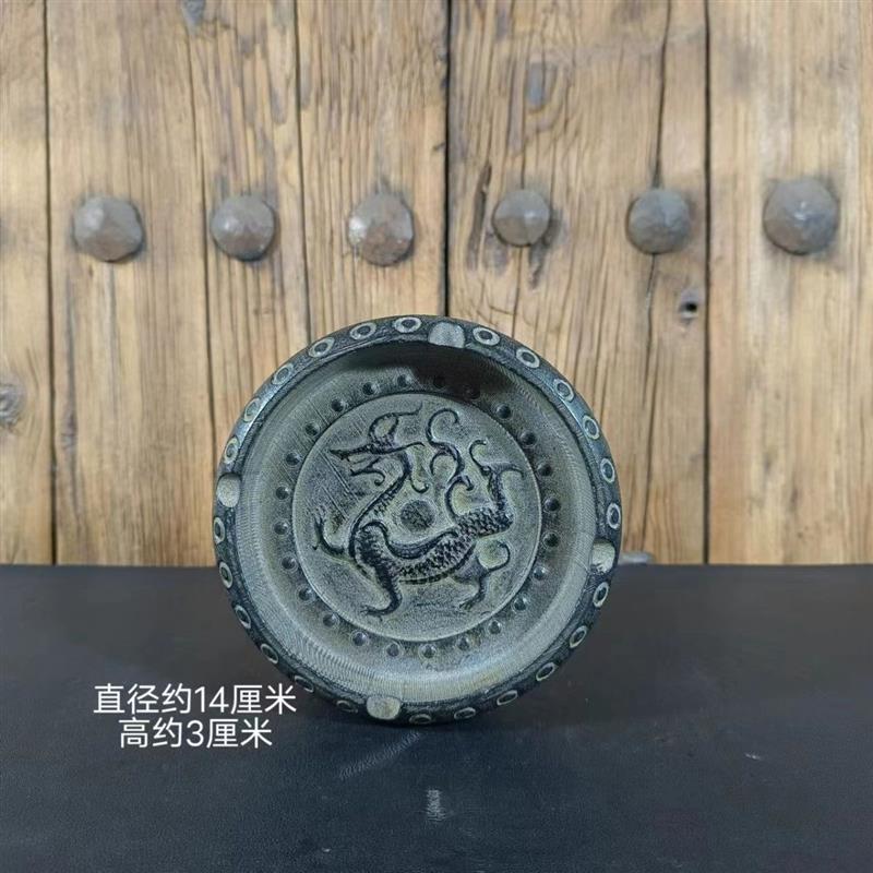 青石雕刻天然青石山西石雕青龙笔洗烟灰缸复古陈设