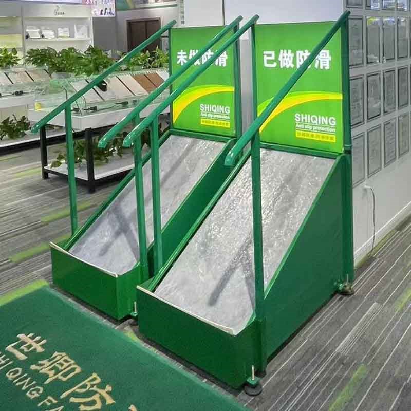 网红防滑砖球鞋样板瓷片地板流水测试展示架瓷片立式落地展架