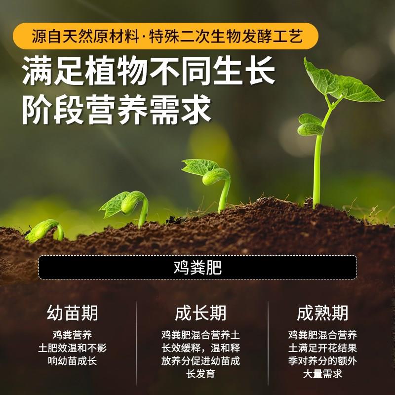 鸡粪发酵有机肥料蔬菜专用鸡屎干农家肥果树纯鸡粪肥花卉种菜肥料