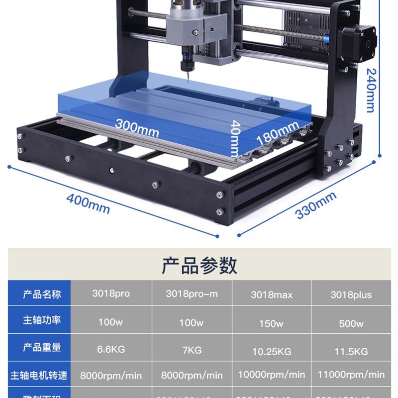 激光刻字机小型diy全自动台式数控打标CNC3018/pro/max刻刀雕刻机