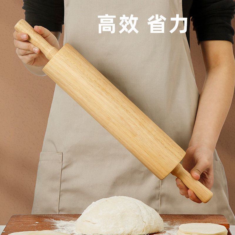 滚轴擀面杖走锤开酥工具烘焙酥锤家用商用实木杠面杖木擀面棒大号