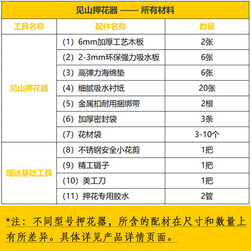 【见山】干花标本DIY工具专业押花器押花板压花板压花器创意礼物
