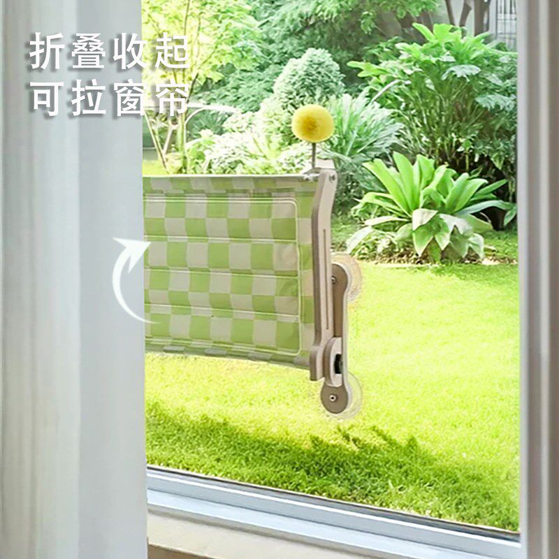 猫咕哩猫吊床藤编剑麻窗户吸盘玻璃阳台晒太阳折叠大号悬挂式秋千