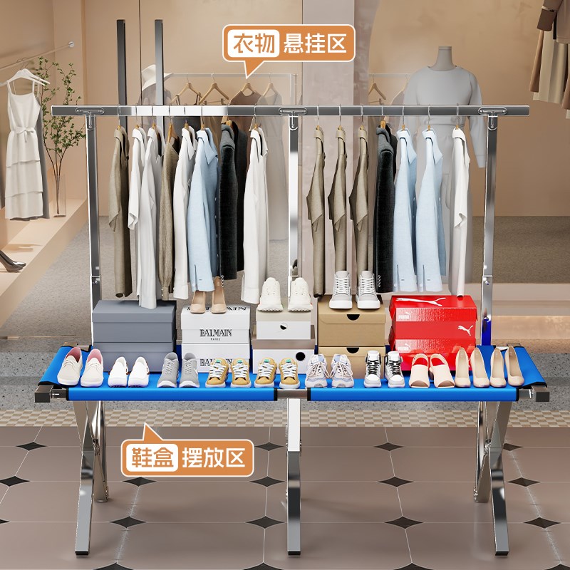 地摊摆货架夜市摊位架可携式可伸缩折叠架子摆摊桌设备服装展示架