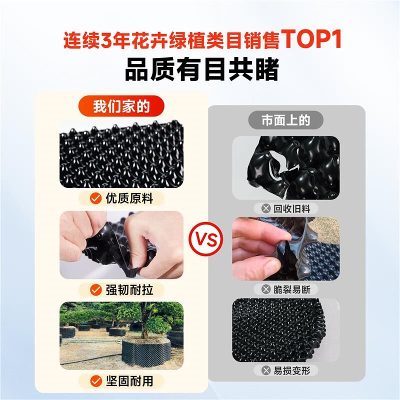 控根器育苗植树专用阻根板高培围网花盆加高围圈种树袋加厚美植袋