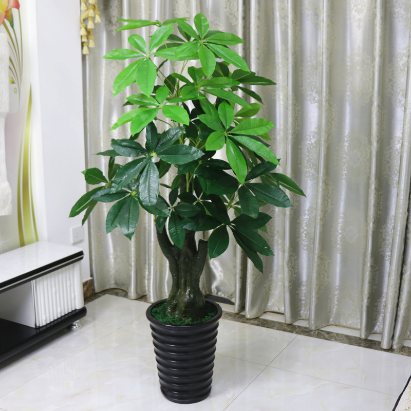 包邮仿真发财树植物假花客厅假树大型落地花艺塑料花盆景盆栽装饰