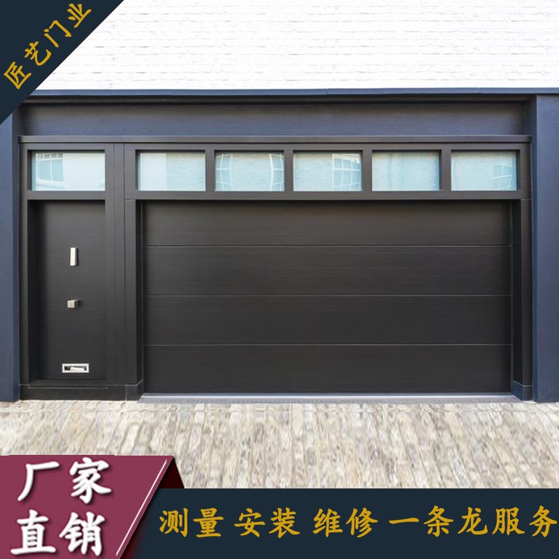 铝合金翻板车库门电动遥控卷闸卷帘门欧式静音防盗别墅门厂家定制