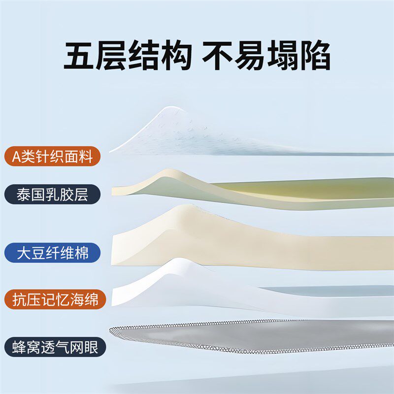 乳胶床垫软垫家用卧室宿舍学生单人租房专用海绵垫不塌陷加厚床褥