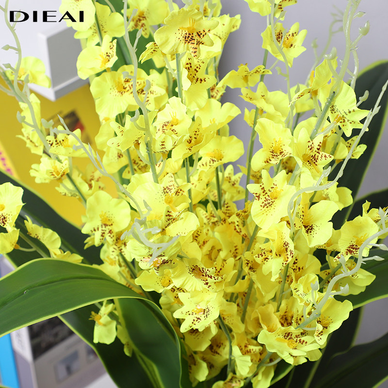 仿真跳舞兰客厅室内大型落地植物装饰花草盆栽景巴西木铁假花绿植