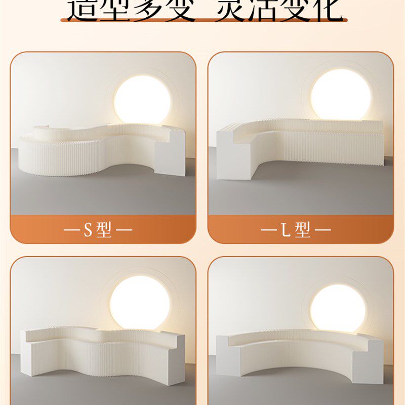 商用纸展示柜货架化妆品发光长条展示架样品陈列置物摆放产品桌台