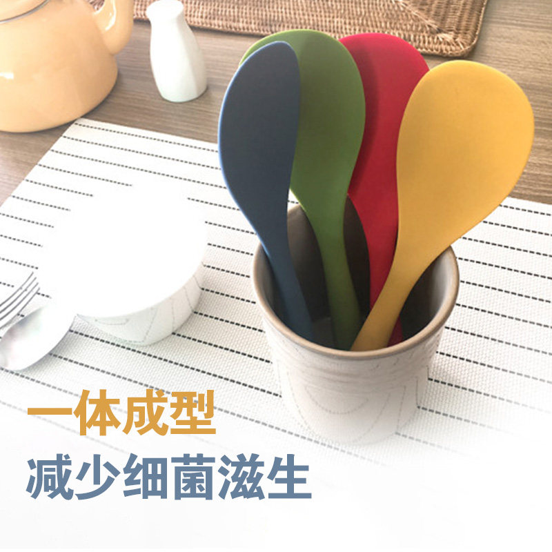 进口硅胶饭勺 不粘锅干饭板盛饭铲子家用厨房电饭锅铲不伤锅平铲